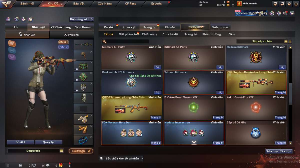 shop acc cf uy tin gia re